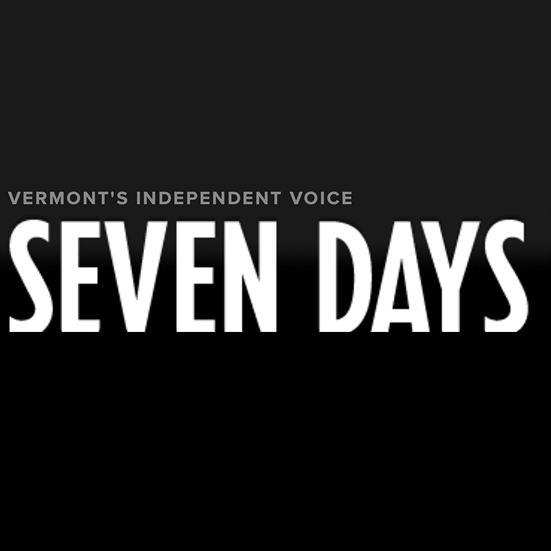 Logo for Seven Days News Outlet - white text on a black background